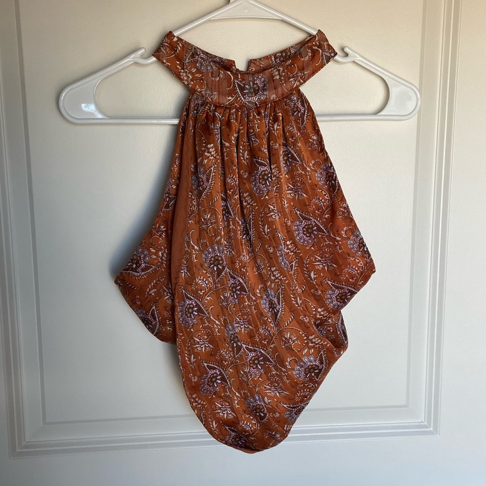 Orange halter top